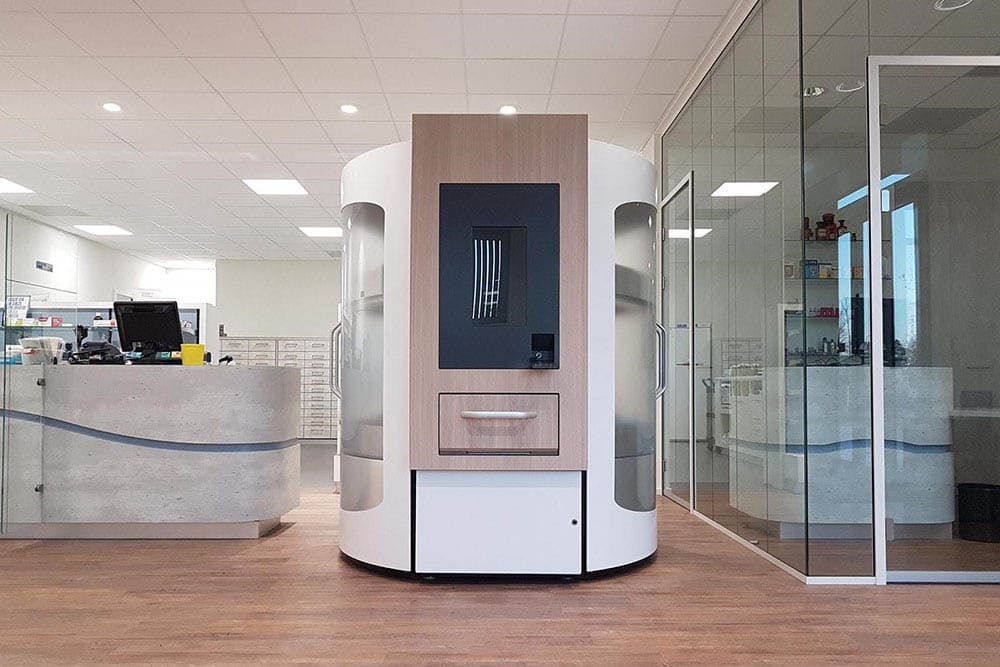 Design and engineering of industrial machine housings, a pharmaceutical medicine robot.