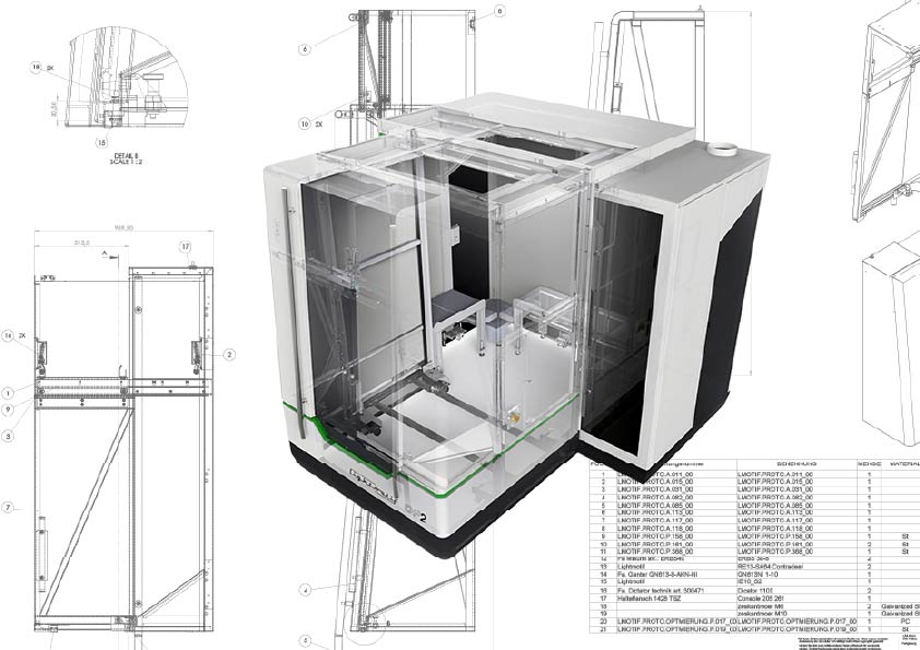 Machine Covering engineering, Maschine Gehäuse Entwickelung, ontwikkeling machinebehuizing